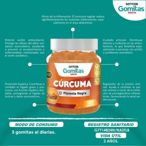 Gomitas de Curcuma + Pimienta Negra