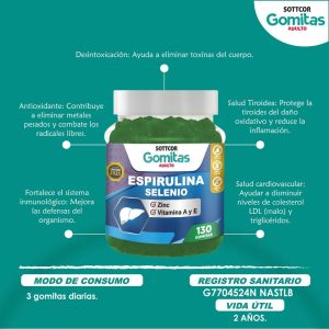 Gomitas de Espirulina + Selenio