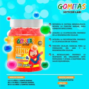 Gomitas de Zinc + Vit C + D3 + Betaglucano